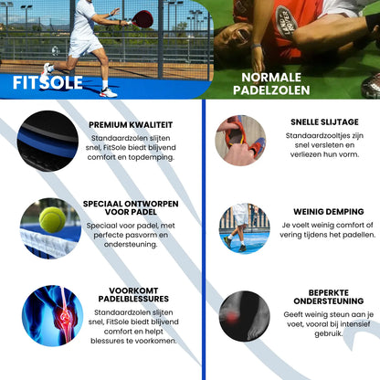 FitSole® Padel Zolen | 1 + 1 Gratis! FitSole
